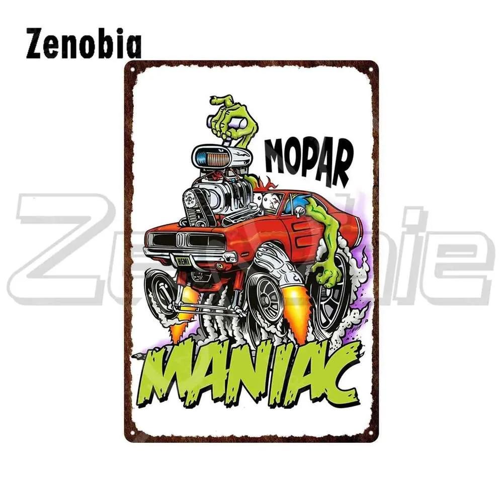 RAT FINK Vintage Sign Funny Cartoon Characters Metal Plate Tin Plaque Wall Stickers for Home Decoration 26T0104 26T0104