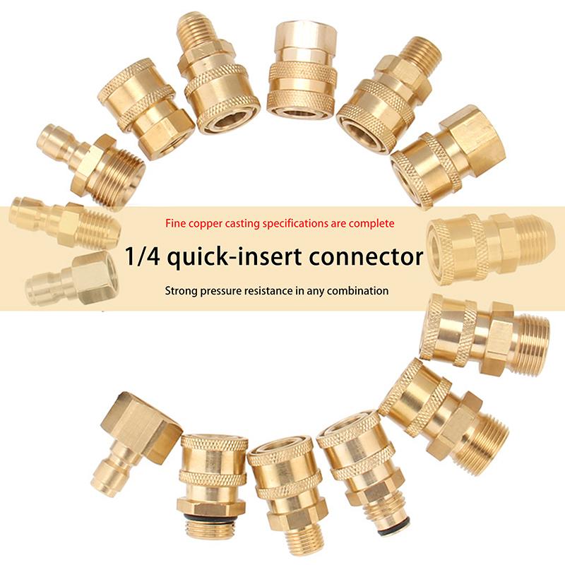 High Pressure Water Gun Water Pipe Quick Connector Car Washing Machine Water Outlet Accessories