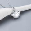 Rhinestone Inlaid One Shell Mother Of Pearl Pendant Fashion Clavicle Necklace For Women