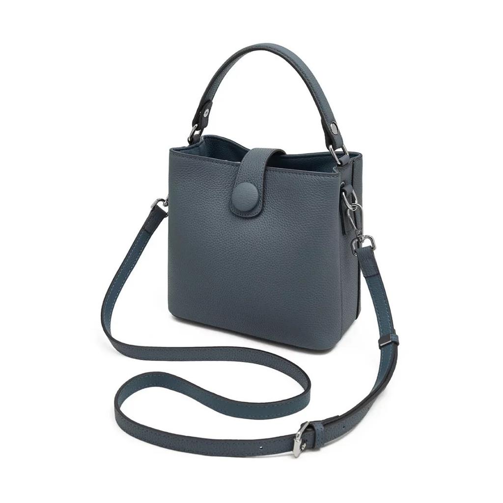 First Layer Cowhide Women Handbag Crossbody Bag   Bucket Bag Genuine Leather Luxury Design Shoulder Bag Small Handbag