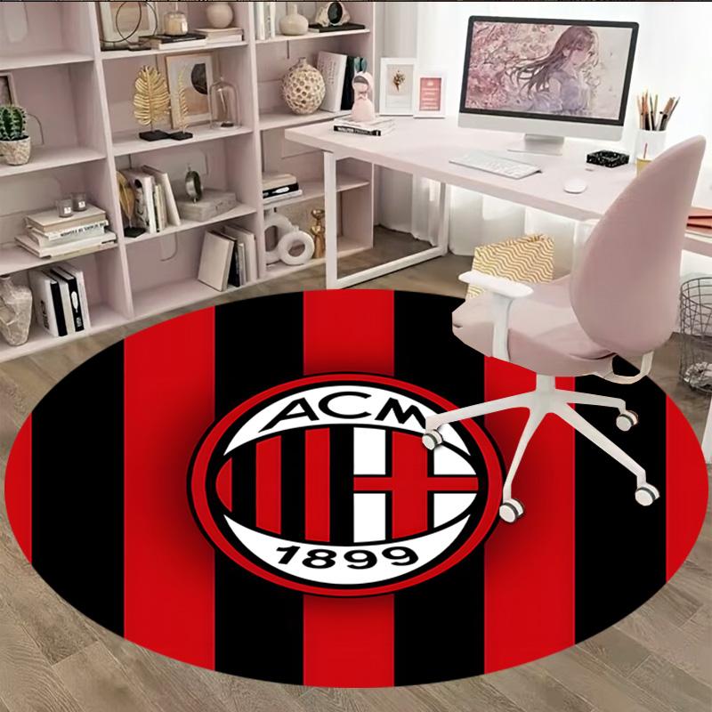 1pc A-AC Milan Carpet, Round Rug, Comfortable, Suitable for Entryways, Living Rooms, Office, And Bedrooms, Christmas Decoration