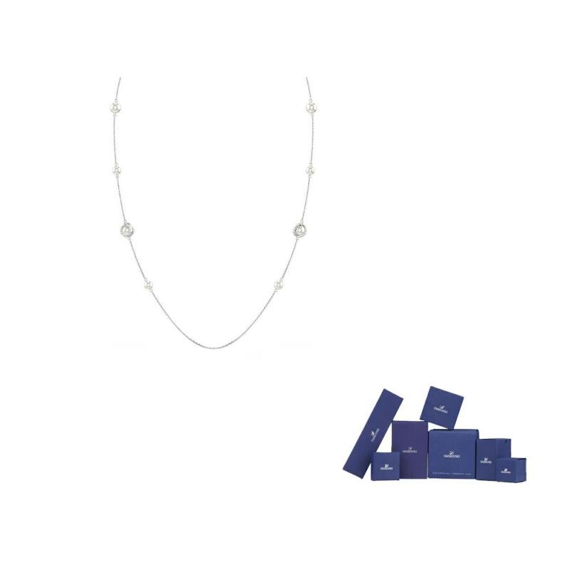 Swarovski Schlangen Anhänger Design Rhodinierte Halskette Unisex Halskette Weiß 5698893 Box (Random Color) white
