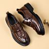Fashion British Platform Cowhide Business Dress Shoes for Men Spring Autumn Designer Men's Wedding Shoes Fashion Cow Leather Shoes Male