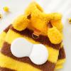 Warm Clothing PU Fleece Bee Pet Costume Warm Four Legs Puppy Coat Apparel Bee Style Funny Design Pet Jumpsuit Halloween Cosplay