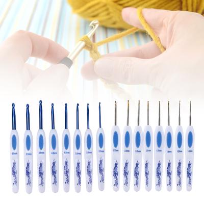 Conjunto de Agulhas de Crochê Design Ergonômico Cabo Resistente Crochê Confortável Ferramentas de Tricô para Entusiastas Iniciantes