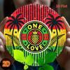 HD Tin Sign One Love Pineapple Rasta Color Round Vintage Metal Wall Art Retro Reggae Decor