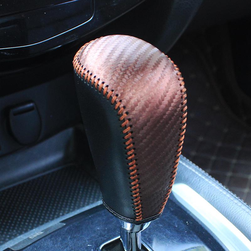 Auto-Schaltknauf-Abdeckung für Nissan Qashqai 2016–2018, X-Trail 2014– Murano 2014–2022, Leder-Getriebe-Schaltknauf