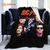 Nová 3D tištěná deka AC/DC Rock Band, měkká flanelová přikrývka, teplá sherpa deka pro všechna roční období, na postele, pohovku, do kanceláře