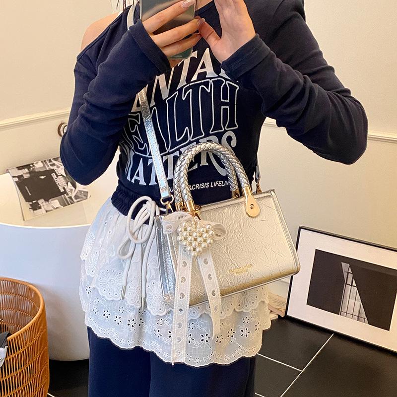 Fashion Versatile Portable Small Square Bag Women's New Solid Color Shoulder Messenger Bag