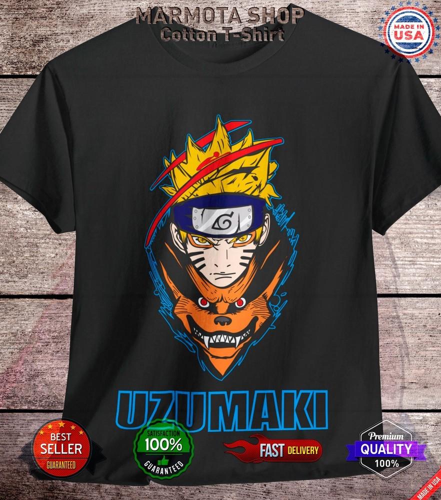 

Naruto Shirt Shippuden Kurama Kyubi Itachi Anime Unisex Tee T-Shirt All Size XL