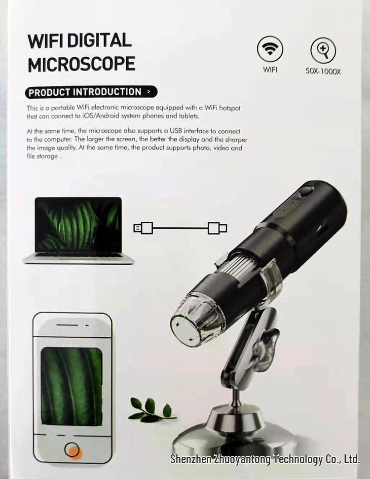 1000x HD Digital Microscope with WIFI for Android and Computer - Ideal for Mobile Phone Repair and Measurement