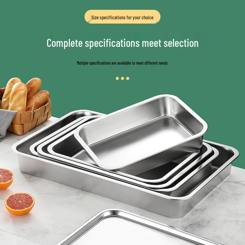 304 Stainless Steel Rectangular Food Tray
