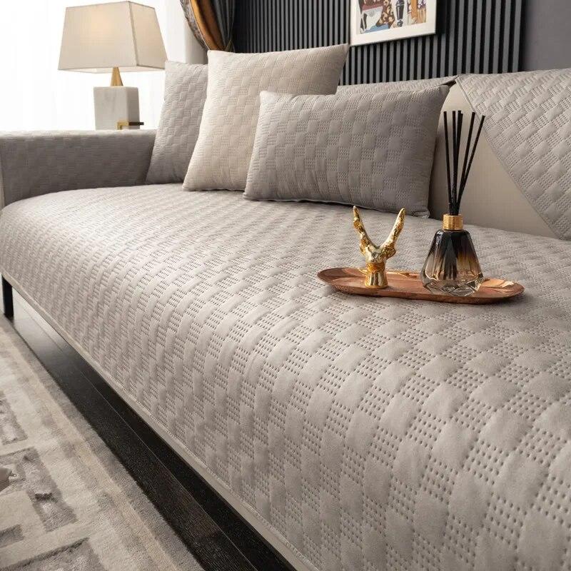 Vodotěsný ručník na potah pohovky pro domácí mazlíčky psy kočky děti podložka ochrana proti moči protiskluzové přehozy na gauč mřížkové potahy na pohovku do obývacího pokoje