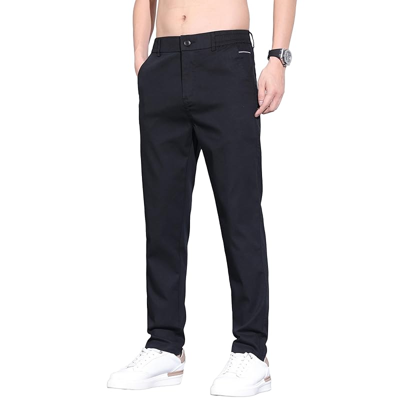 

[Fasshonrida] slacks men s pants Slender skinny pants slim long legs tapered pants Cold sensation tencel cool stretch pants Elegant luster cool