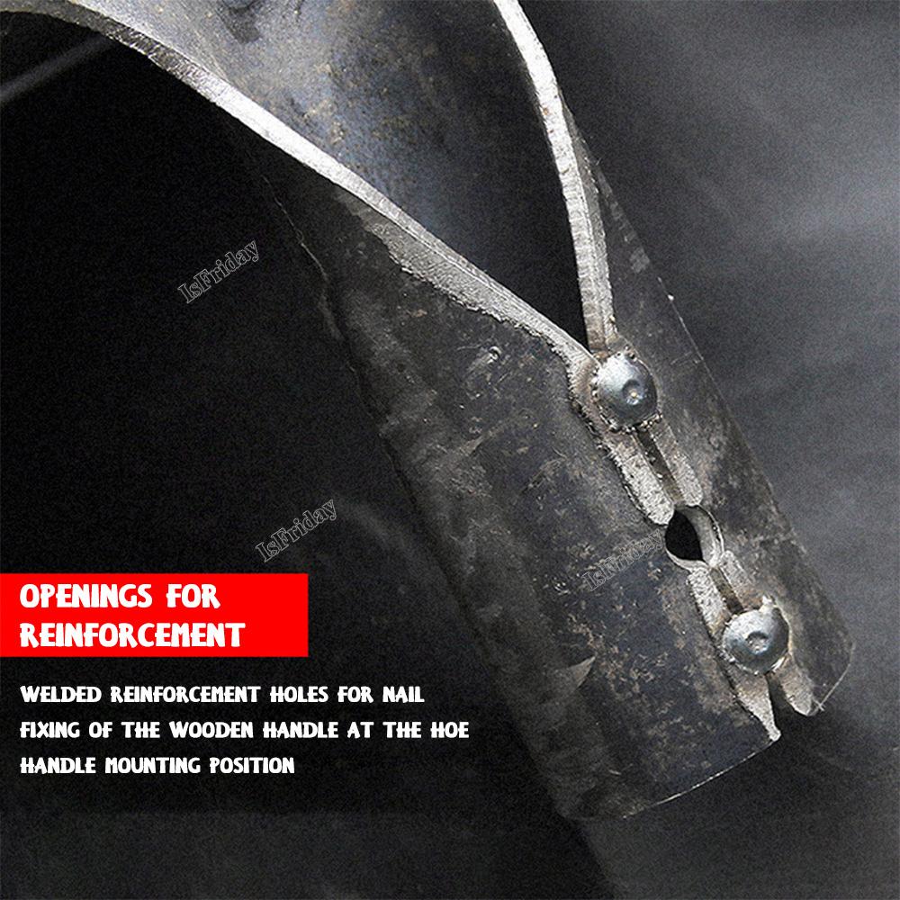 Manganese Steel Garden Hoe Loosening Soil Vegetable Planting Weeding Land Reclamation Excavation Farm Agricultural Weeding Tools