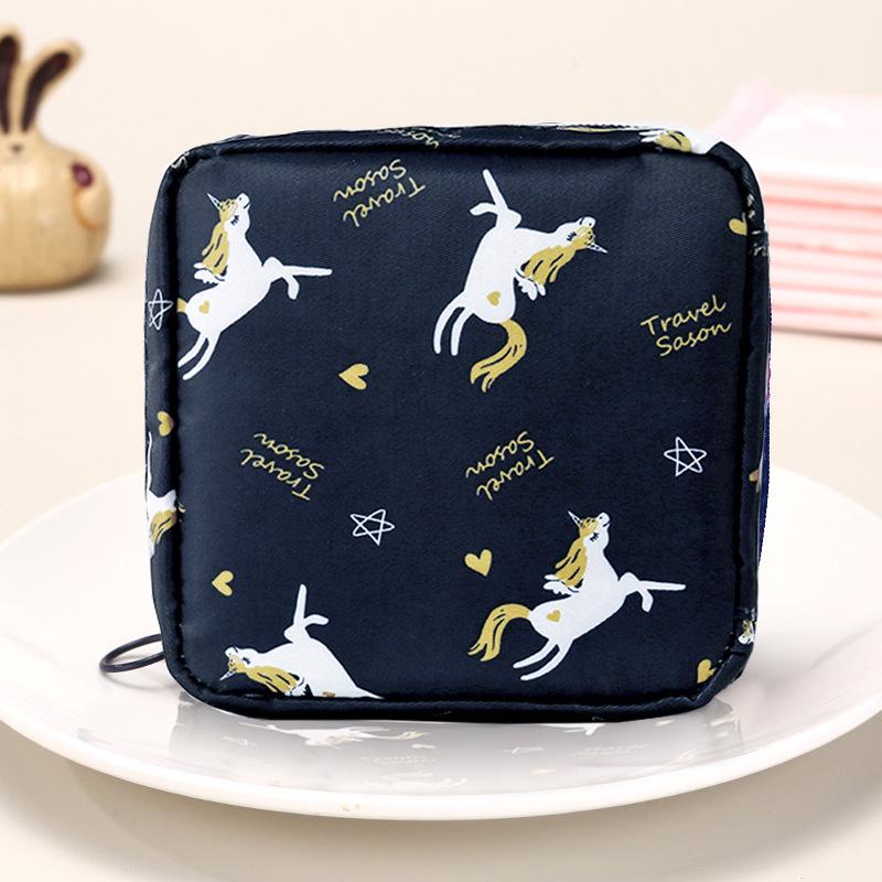 Corduroy Menstrual Pad Storage Bag - Portable Period Bag for Girls and Students