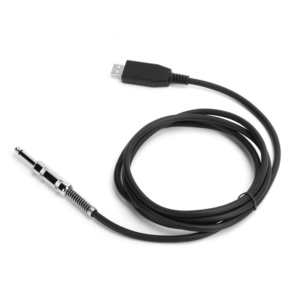 USB Guitar Cable USB Male to 6.35mm Mono Jack Connector Cord Guitar Base to PC Recording Cable3 M