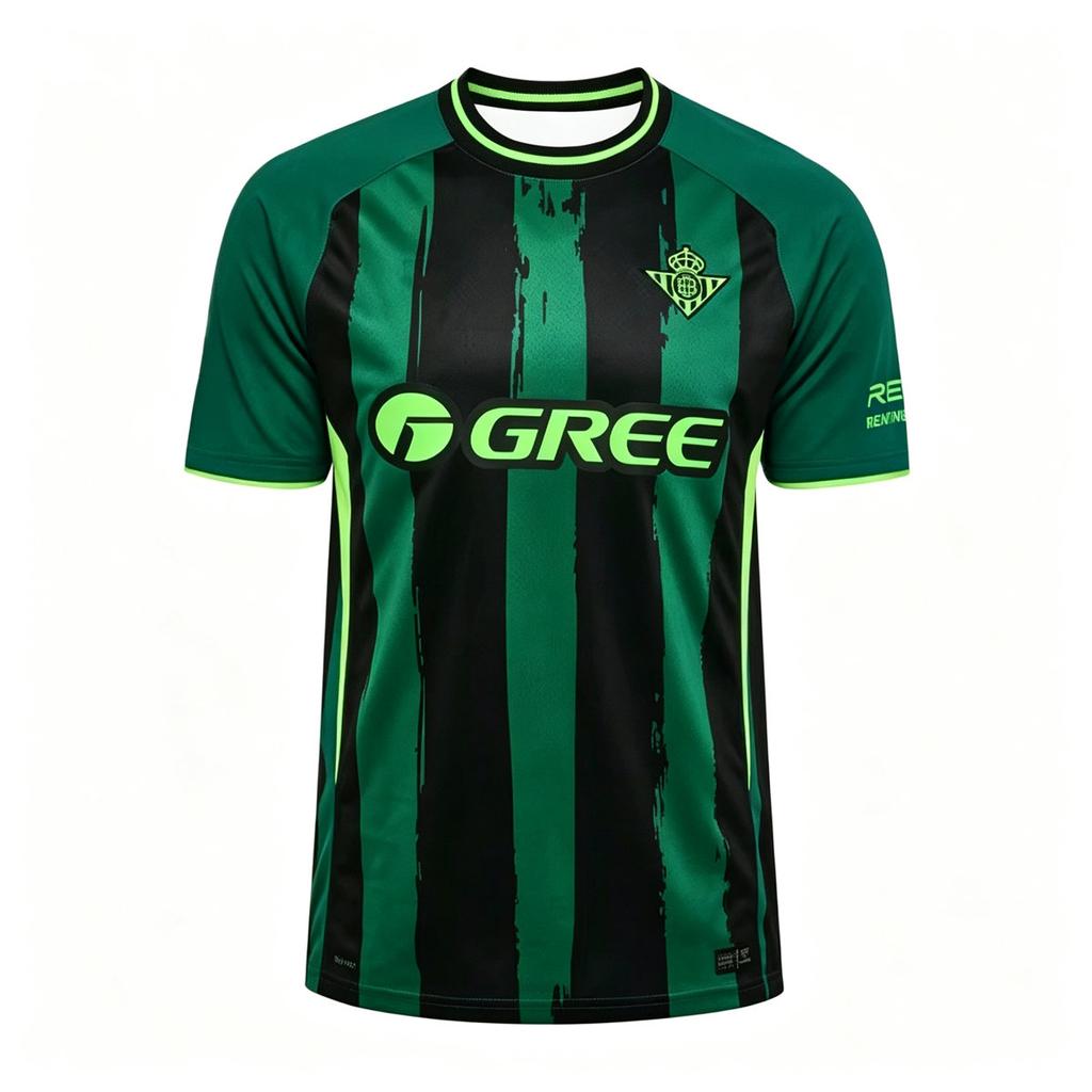 Men Print Soccer Jersey, Blue Black Stripe Short Sleeve Football T‑Shirt, Quick Dry Breathable Sports Fan Training Uniform Tops