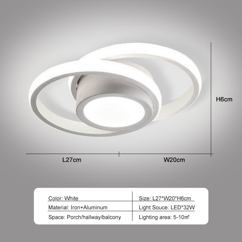 Nordic Lampy sufitowe LED do wnętrz na korytarz, balkon, alejkę, czarno-białe Lampy sufitowe LED lampada Oświetlenie wewnętrzne AC85-265V