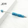 Decorative Beaded Pen Diamond Beadable Pens, Bling Rhinestone DIY Bead Pen, Crystal Shaft Craft Black Ink Ballpoint Pens for Decorations Office School