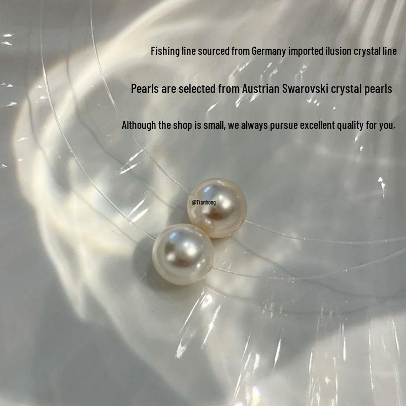 2025 New 925 Sterling Silver Pearl Necklace for Women – Minimalist Clavicle Chain with Light Luxury Niche Design.