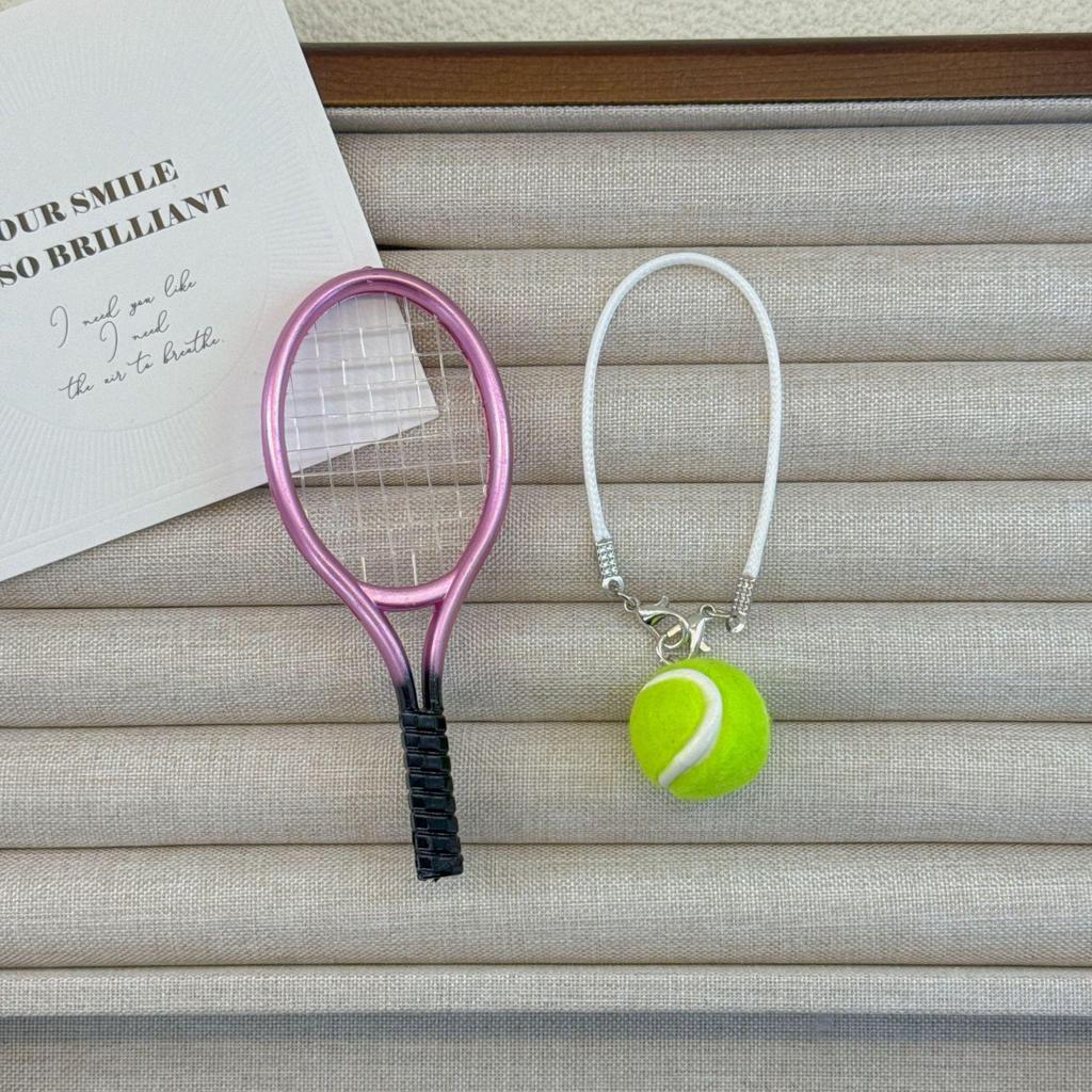 Labubu KT Doll Sports Set: Tennis, Baseball, Badminton Accessories with Pin.