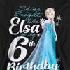 frozen Childrens/Kids Bright Like Elsa Heather 6th Birthday Hoodie
