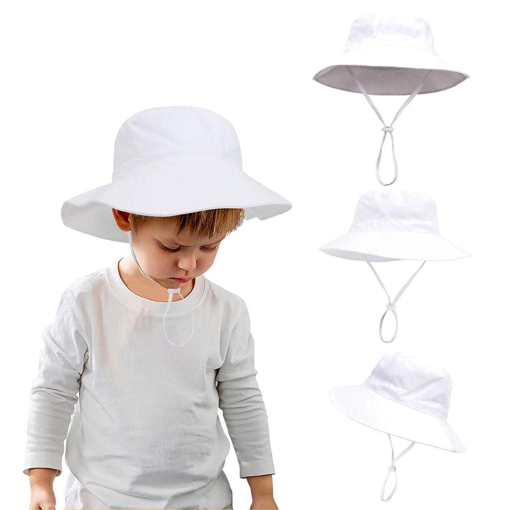 [Misia Luxury] Sun Hat, Hat, Bucket Cap, with Chin Strap, for Boys, Girls, Children, Toddlers, Kids, Sun Protection, UV Protection, Beach, Travel,