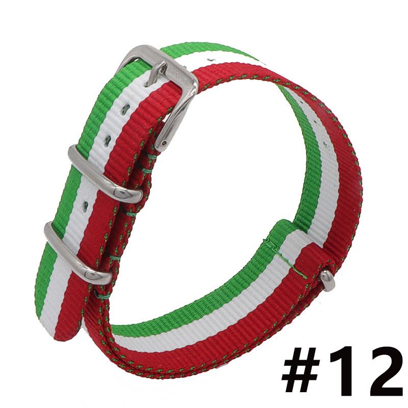 18MM 20MM 22MM Nylon Watch Band Sport Casual Straps Replacement With Stainless Steel Buckle For Men Women's Watch Accessories