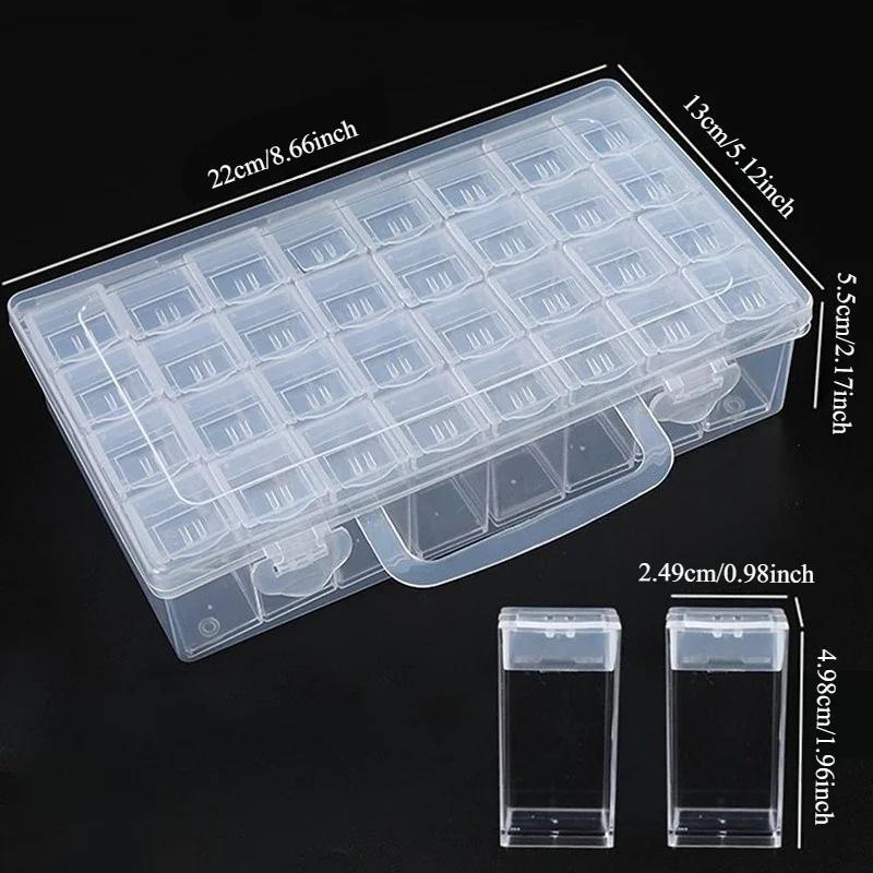 3264-Compartment Plastic Jewelry Storage Box Removable Transparent Pill Organizer Bead Art Accessories Handicraft Supplies XL 3090₽