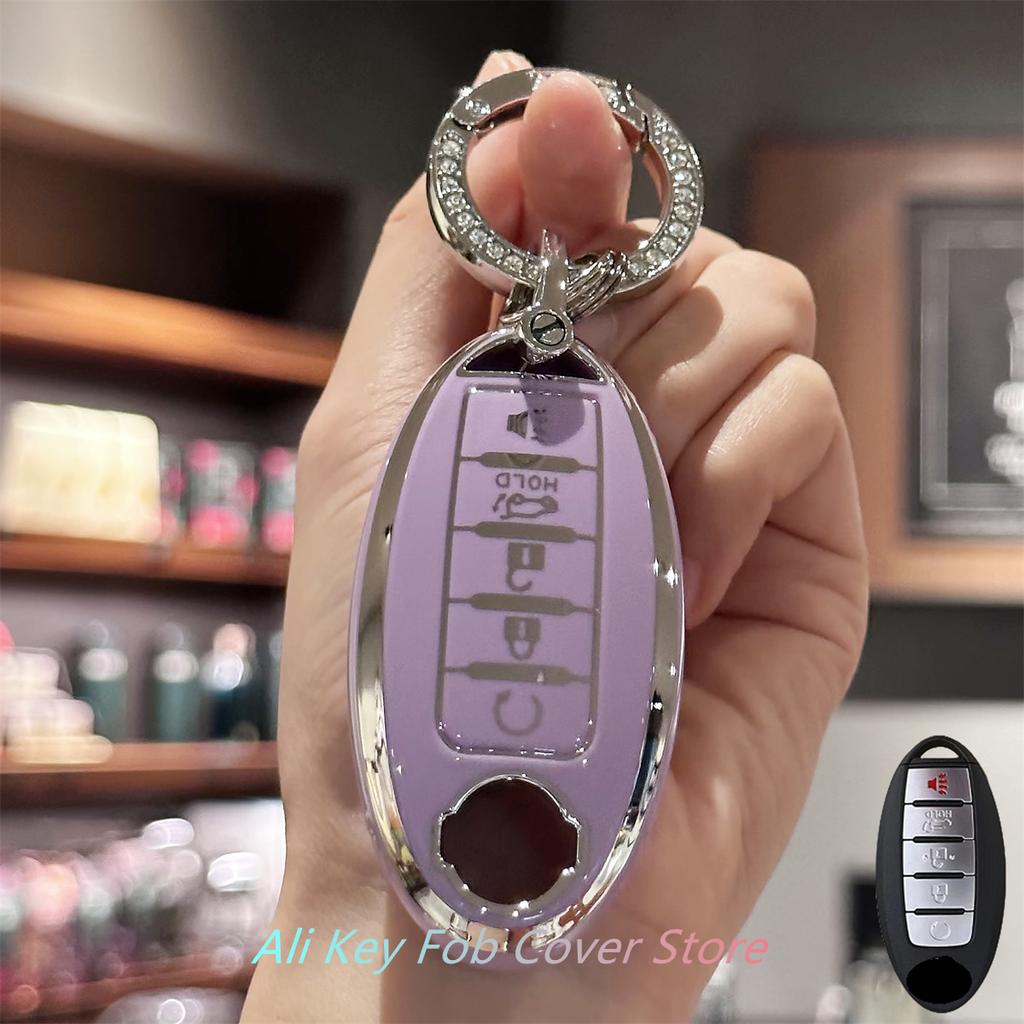 Key Fob Cover Keychain Lanyard for Nissan Altima Maxima Murano Rogue Sentra 370z Pathfinder Smart Control Key Protecto
