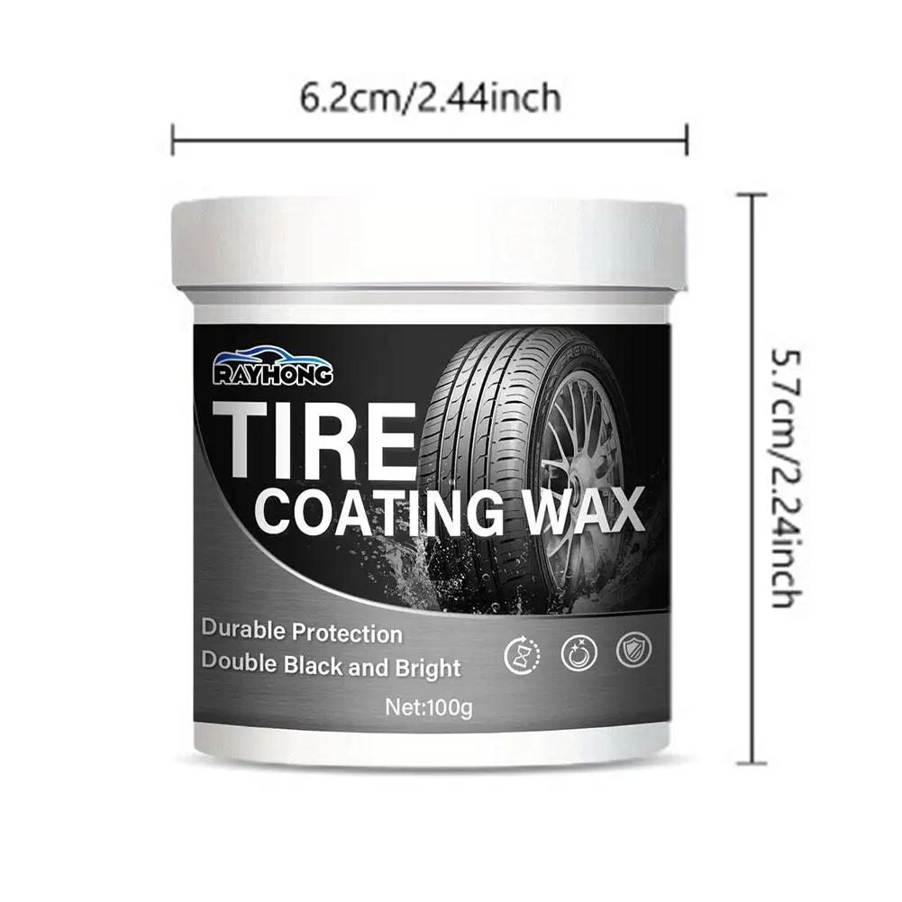 Tire Cleaner Paste Auto Rubber Parts Shiny Paste Durable Tire Brightener Protector For Car Tire 100g