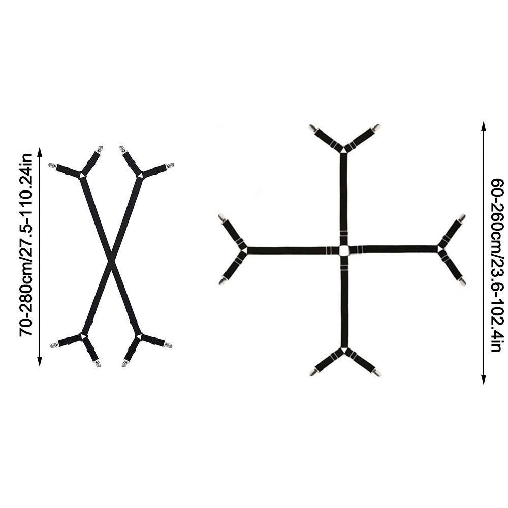 Non-Slip Bed Sheet Holder Adjustable Fixing Strap Grippers Durable Clothes Pegs Blankets