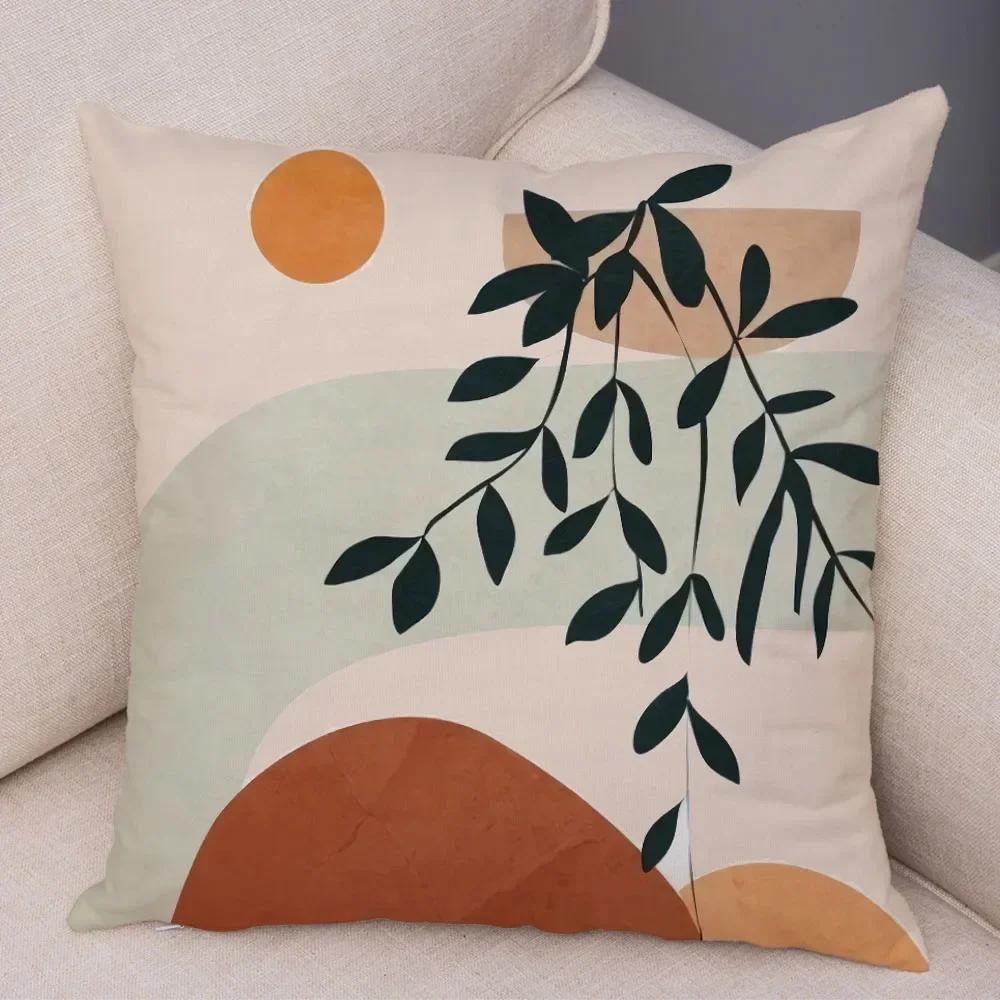Nordic Style Plant Tree Cushion Cover Decor Geometric Abstract Modern Art Pillow Case for Sofa Home Super Soft Plush Pillowcase