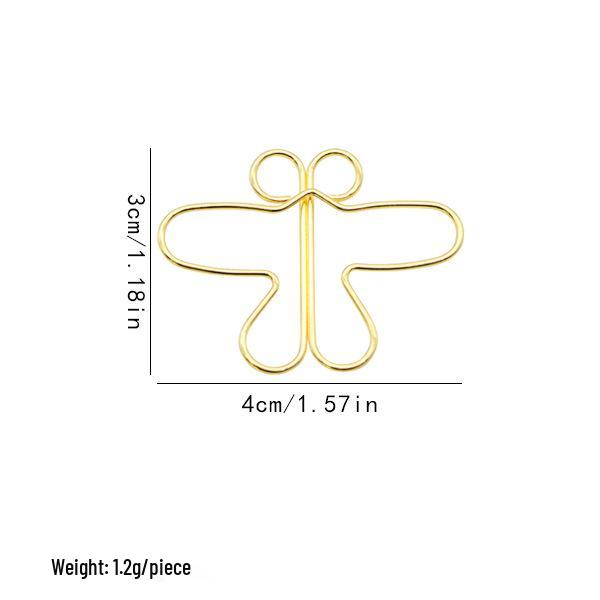 

Insect Series Extra Large Irregular Heart Paperclips - Gold & Rose Gold Colors Round Eye Butterfly рожевий колір золота