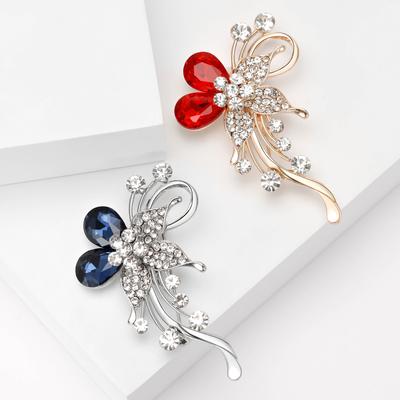 Spilla a Fiore con Strass Grande Coreana, Spilla Moda in Vetro Cristallo Gioiello per Abbigliamento Donna Corsage