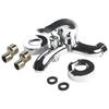 Bathtub Bathroom Basin Faucets Mixing Valve Triple Wall Mounted Zinc Alloy Accessories Dual Spout Fittings Modern Set