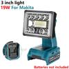 NEW 3/4/5/8/9 Inch Cordless LED Work Lights Flashlight with USB & Type C For Makita 18V Li-ion Battery Flashlights Outdoor Torch