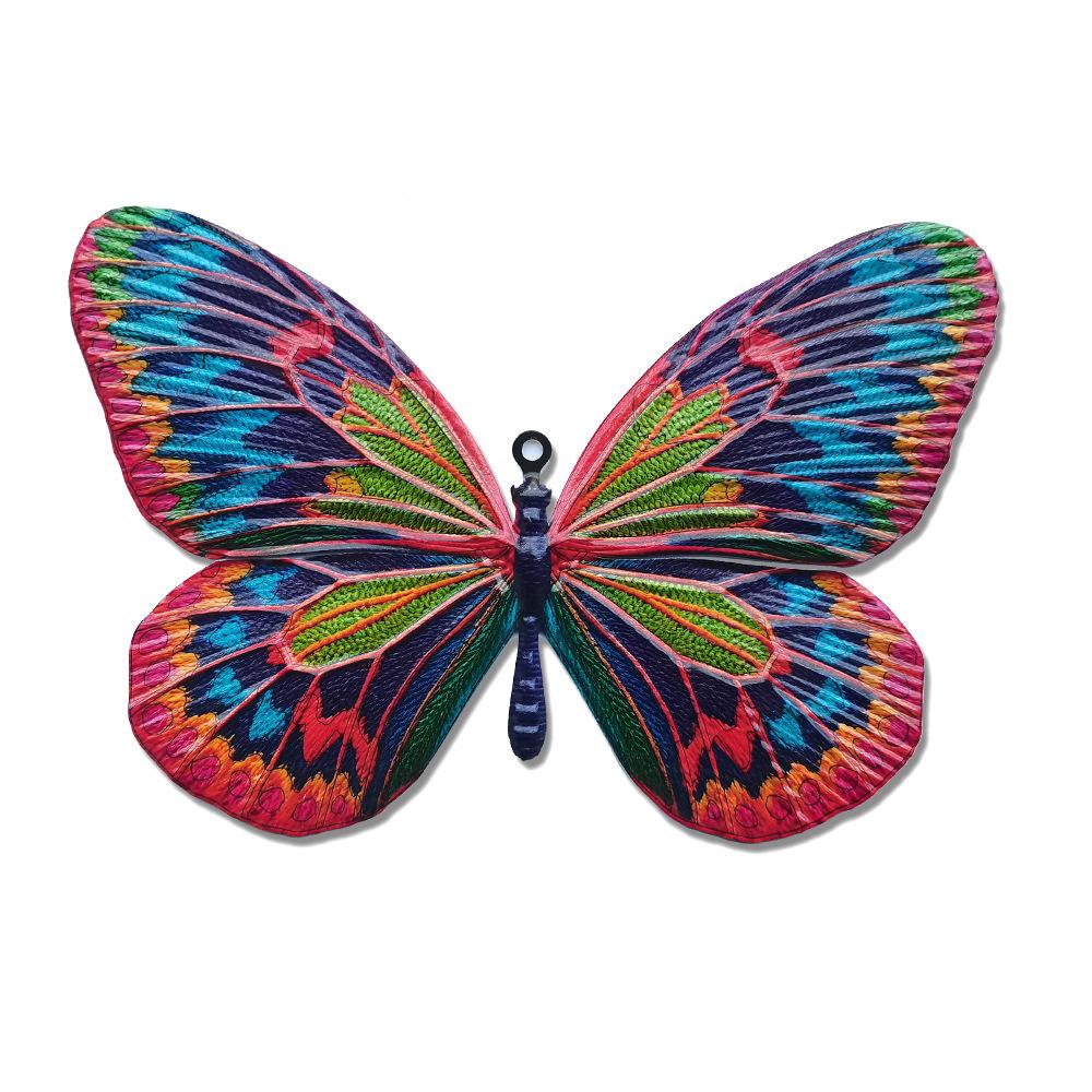 

Large Metal Butterfly Wall Art for Indoor Outdoor Garden Decor Iron Hanging Ornament Handmade Crafts Home Decoration Rustproof 31X21CM зелёный