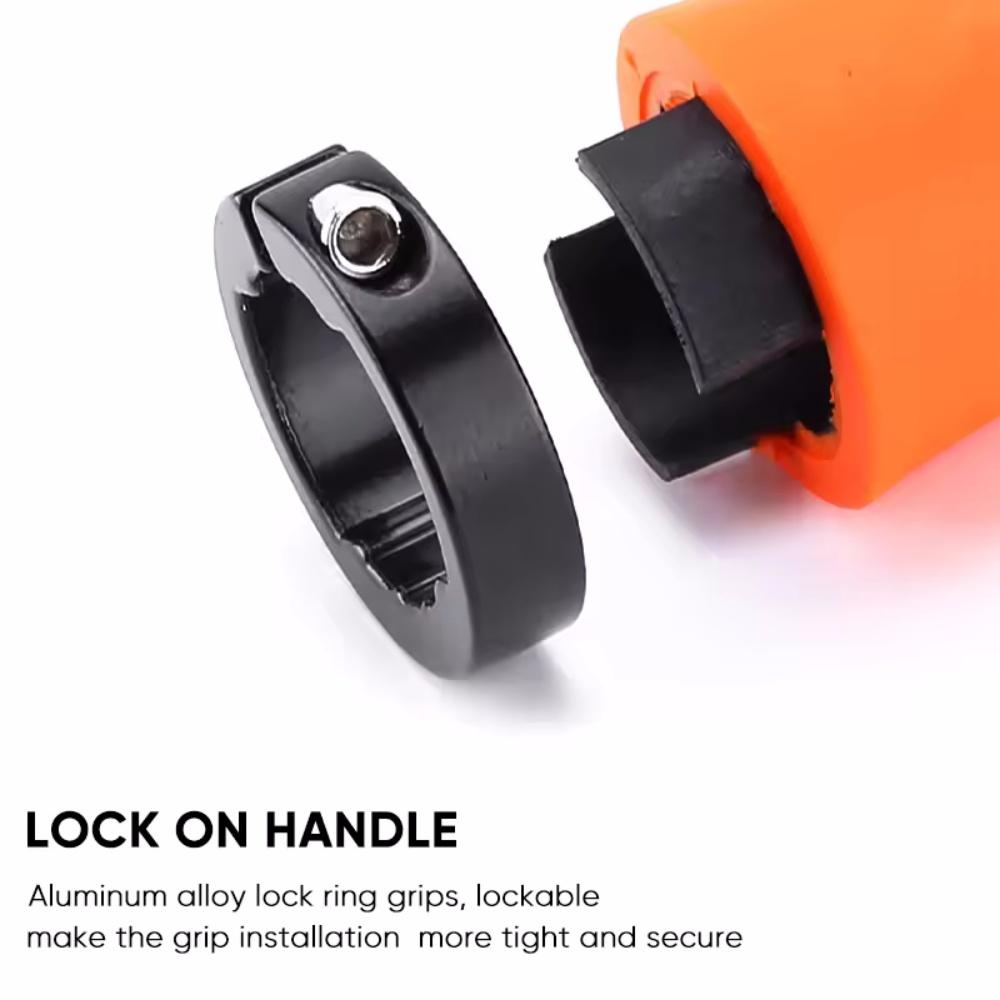 1Pair MTB Bicycle Grips Shockproof Bike Handlebar Cover Anti-Slip Lockable Grips Ergonomic Cycling Rubber Ball Handle Grips