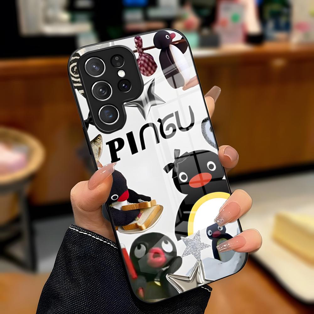 

P-Pingu Penguin Phone Case For Samsung A25 A13 A33 5G A54 A36 A35 A56 A52 A14 Shockproof Glass Cover Samsung A14