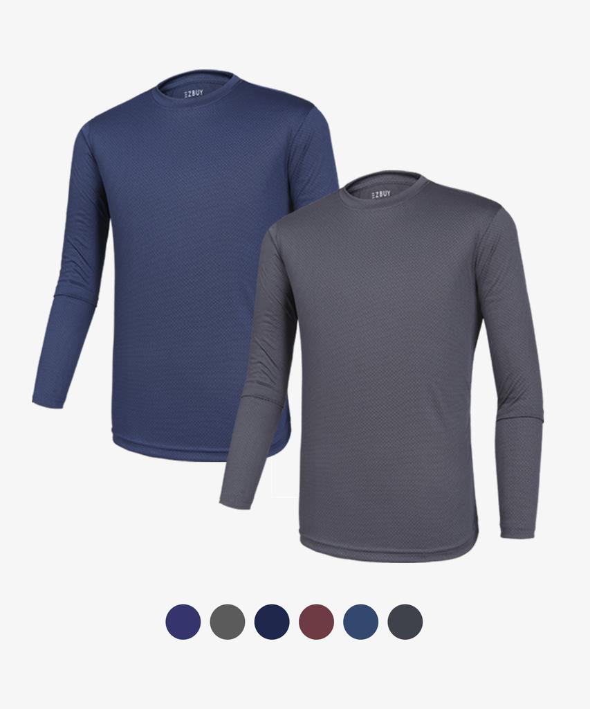EXTRASPORTY Discomfort-Free Men'S Honeycomb Long Sleeve Round Neck T-Shirt 6 Colors (Type B)