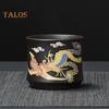 Teapot Chinese Dragon Phoenix Auspicious Zisha Clay Gongfu Tea Kettle for Loose Tea Hand-made Tea Pots with Unique Color-changing Effect Tea Lover's