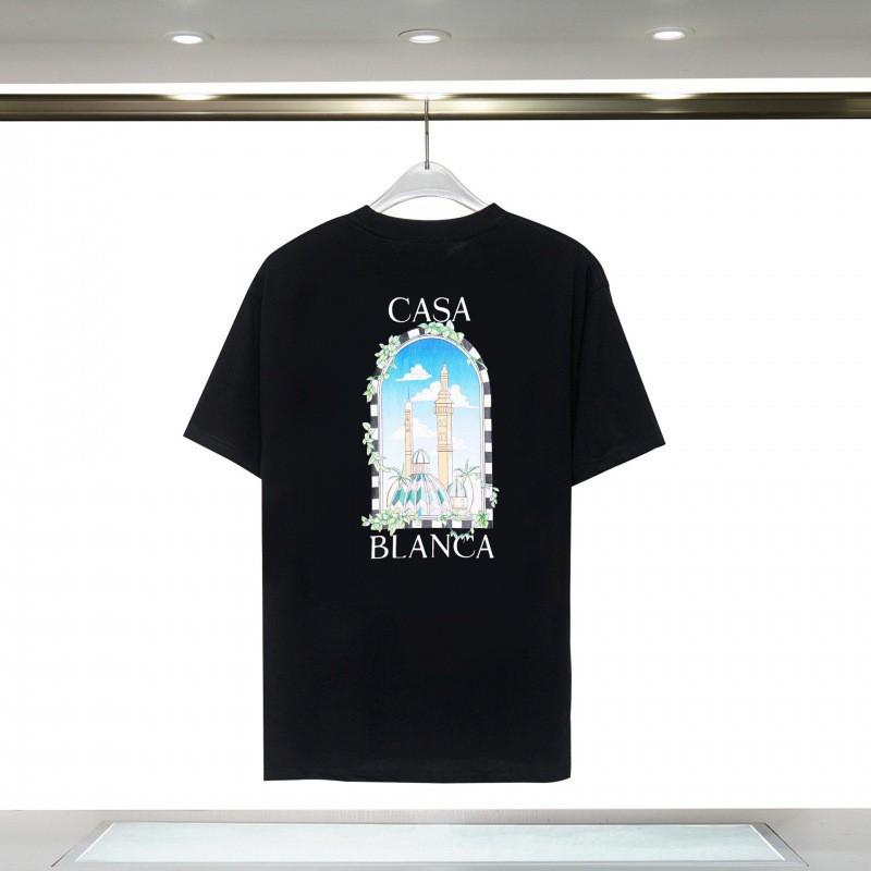 Unisex Cotton T-Shirt With Digital Print Letter Loose Fit Casual Wear