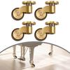 360 Degree Furniture Mobility Casters Whisper Quiet 360 Degree Rotation Brass Casters Brushed Brass Finish For Small Furniture