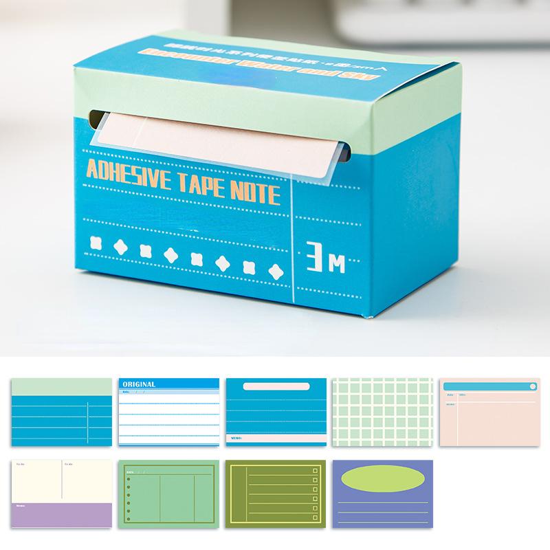 100 hárkov/škatuľka Výsuvná rolka poznámkový blok Kreatívna jednoduchosť Štúdium Samolepiaca poznámka Urob si sám Dekoratívna nálepka na zošity Krásna nálepka so štítkom