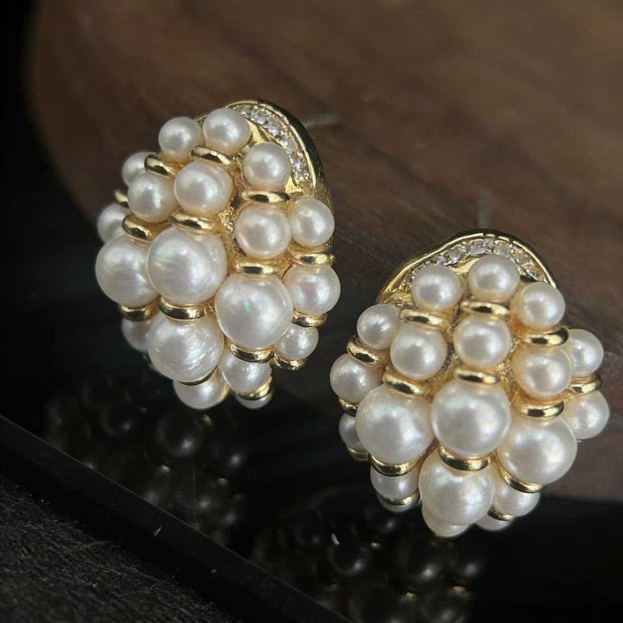 Fashion Round Arch Stud Earrings, Korean High-End Elegant Temperament Hollow Exquisite Trendy Women S Earrings