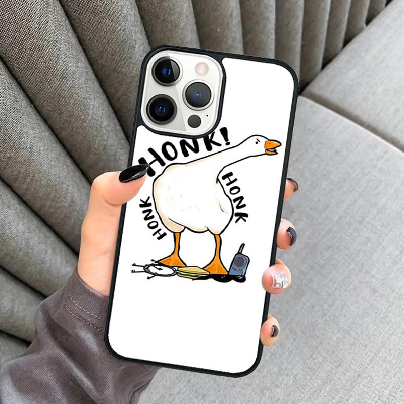 Funny Cartoon Duck Phone Case For iPhone 17 Air 16 16e 15 13 14 Pro Max 11 12 Plus 2022 MAX Shell Cover coque