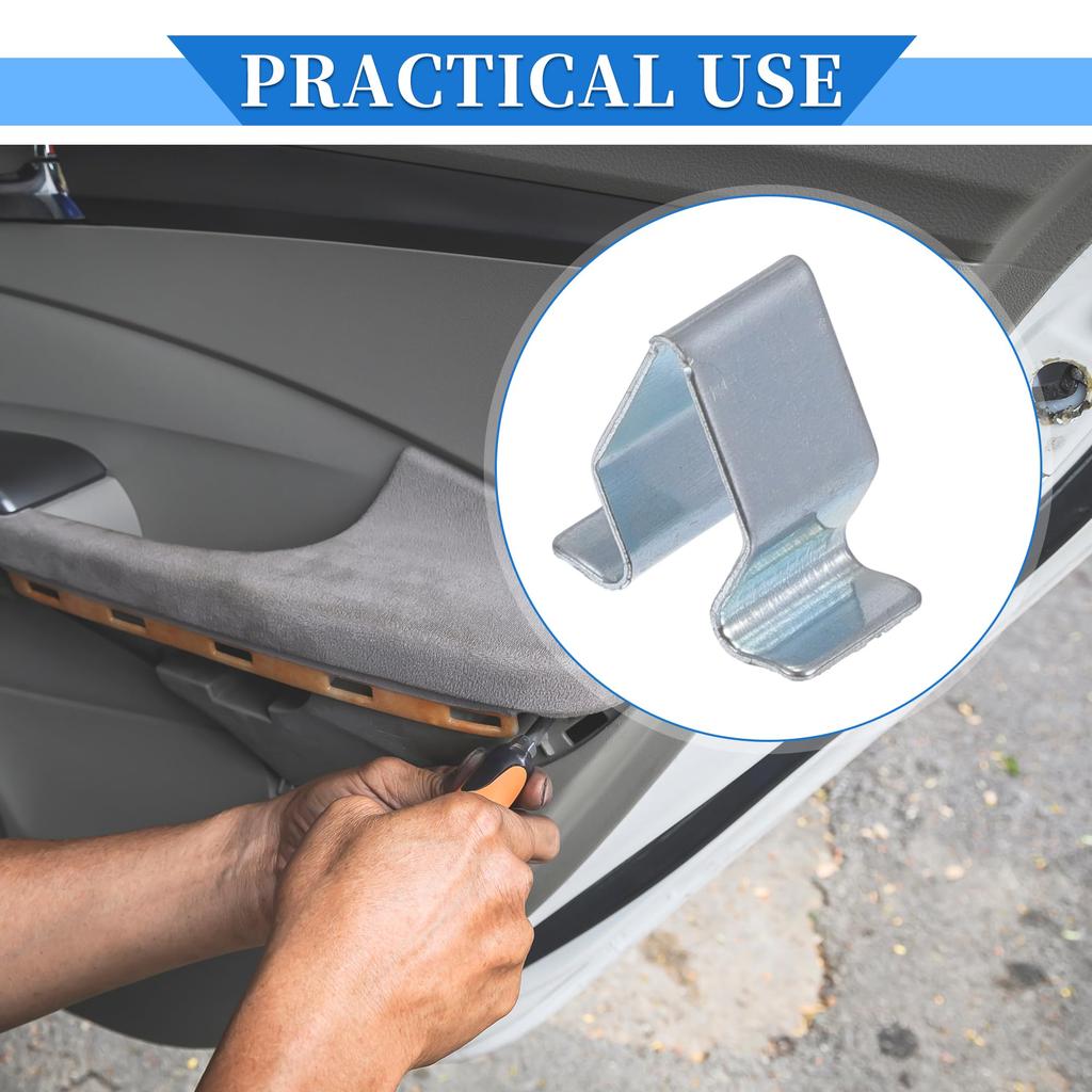 VekAuto 10pcs Durable Metal Silver Tone Interior Trim Mounting Bracket Clips for Volkswagen Atlas 2018-2023