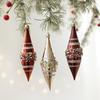 Creative Gorgeous Glitter High-End Christmas Ornaments Sparkling Champagne Brown Screw Christmas Tree Decor Hanging Accessories